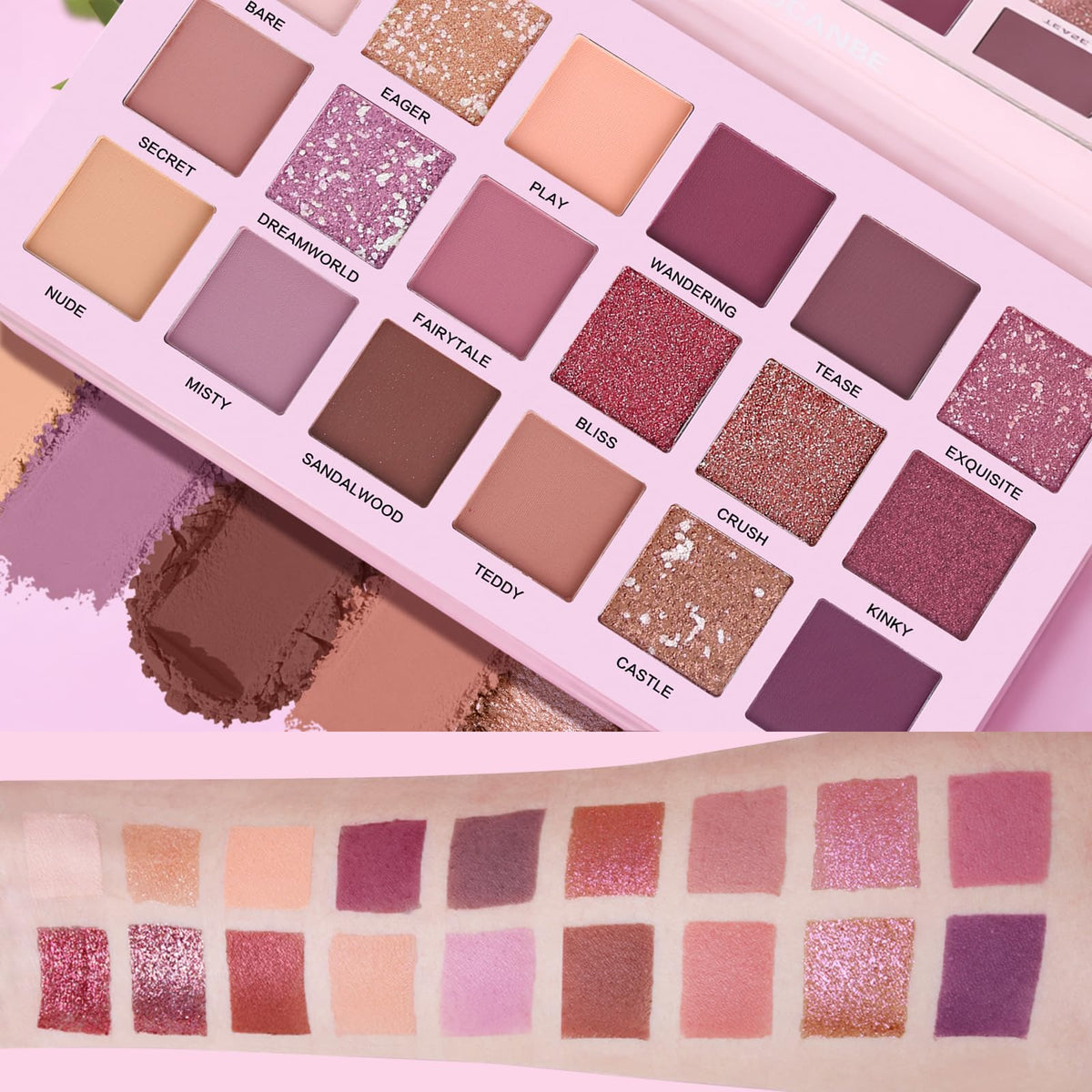 18 Colors Shimmer Matte Glitter Eyeshadow Palette F568