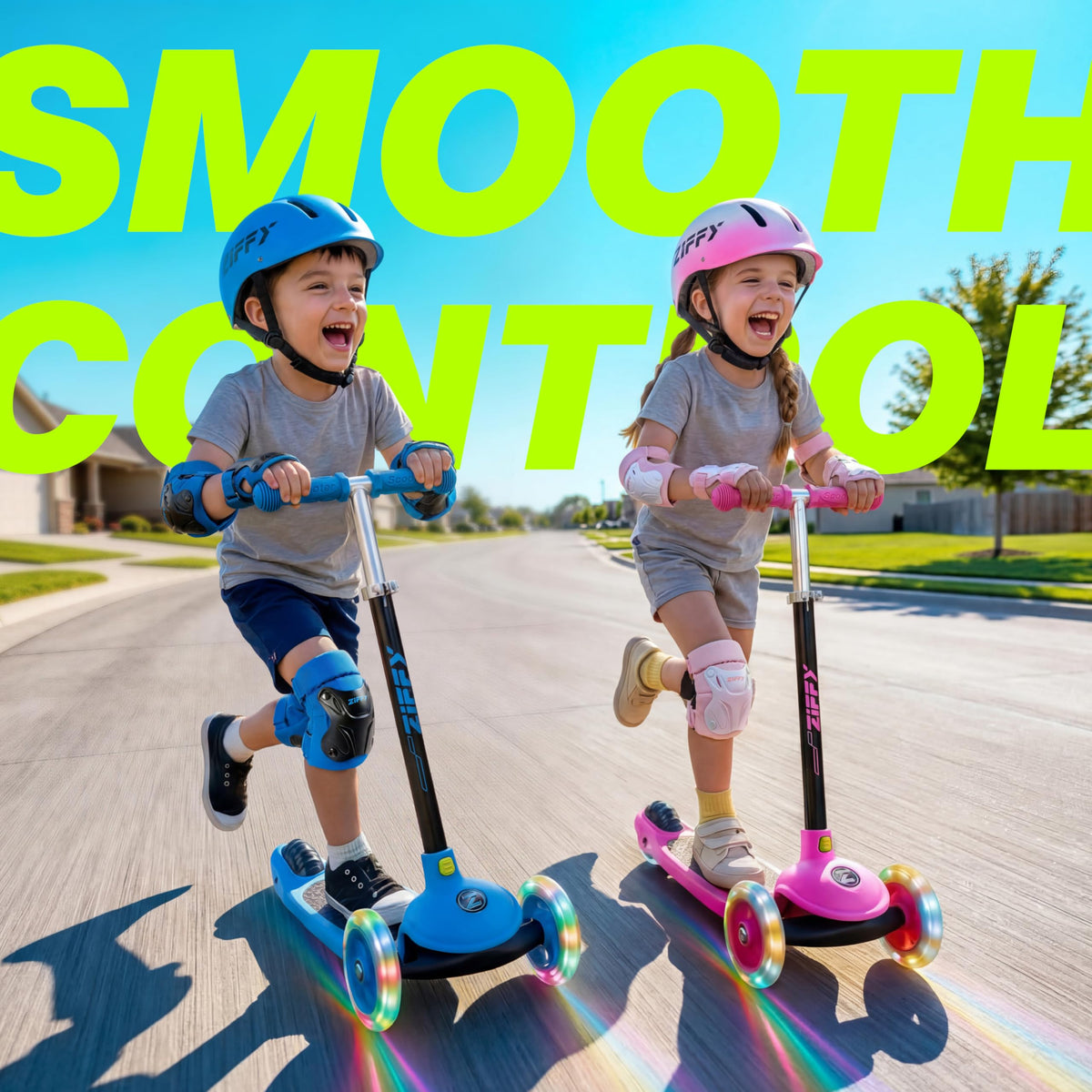 Multicolor 3 Wheel Scooter with LED Light-Up Wheels O779151
