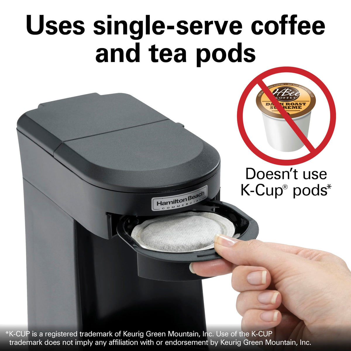 Black Single Serve Pod Coffeemaker B9705