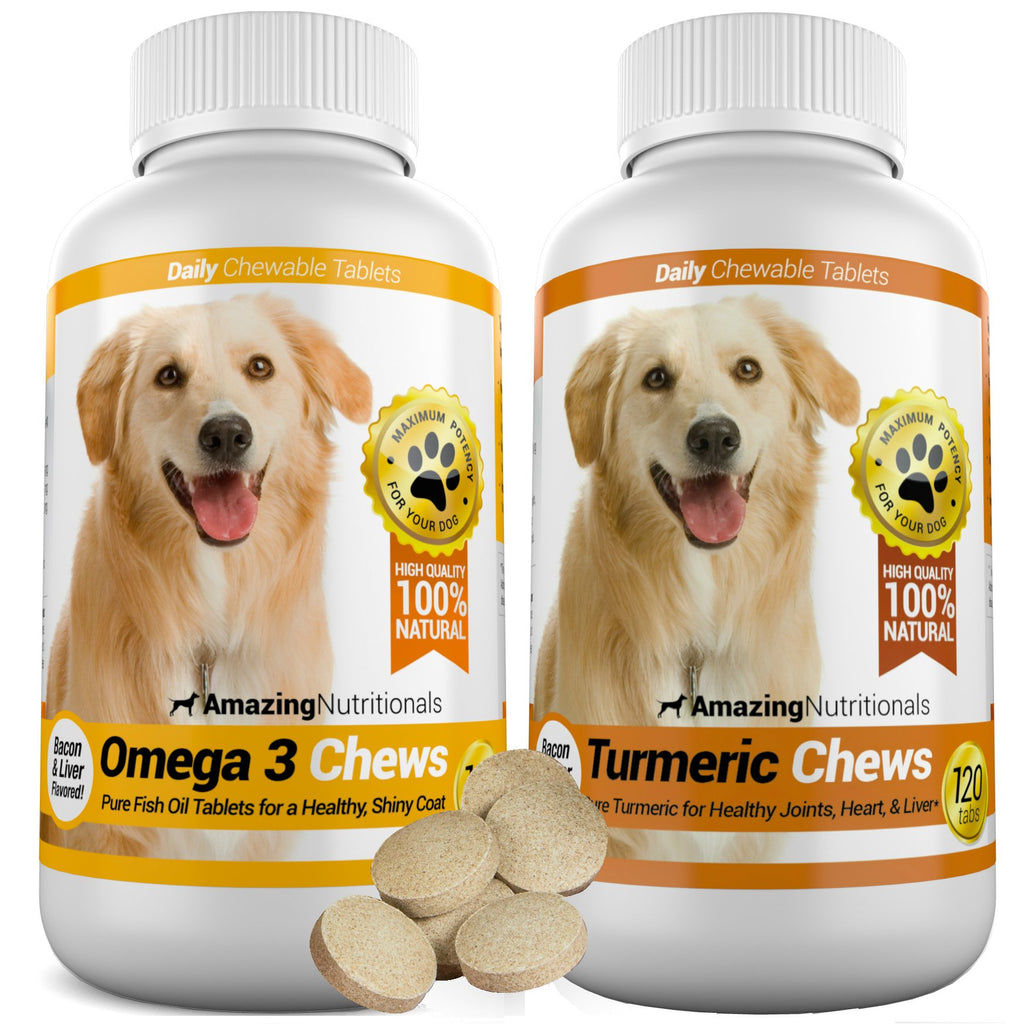 Omega-3 Fish Oil and Turmeric Curcumin Chews for Dogs G309884