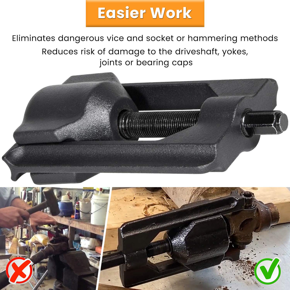 Heavy-Duty Universal Joint Puller Bearing Cup Installer Tool I7296