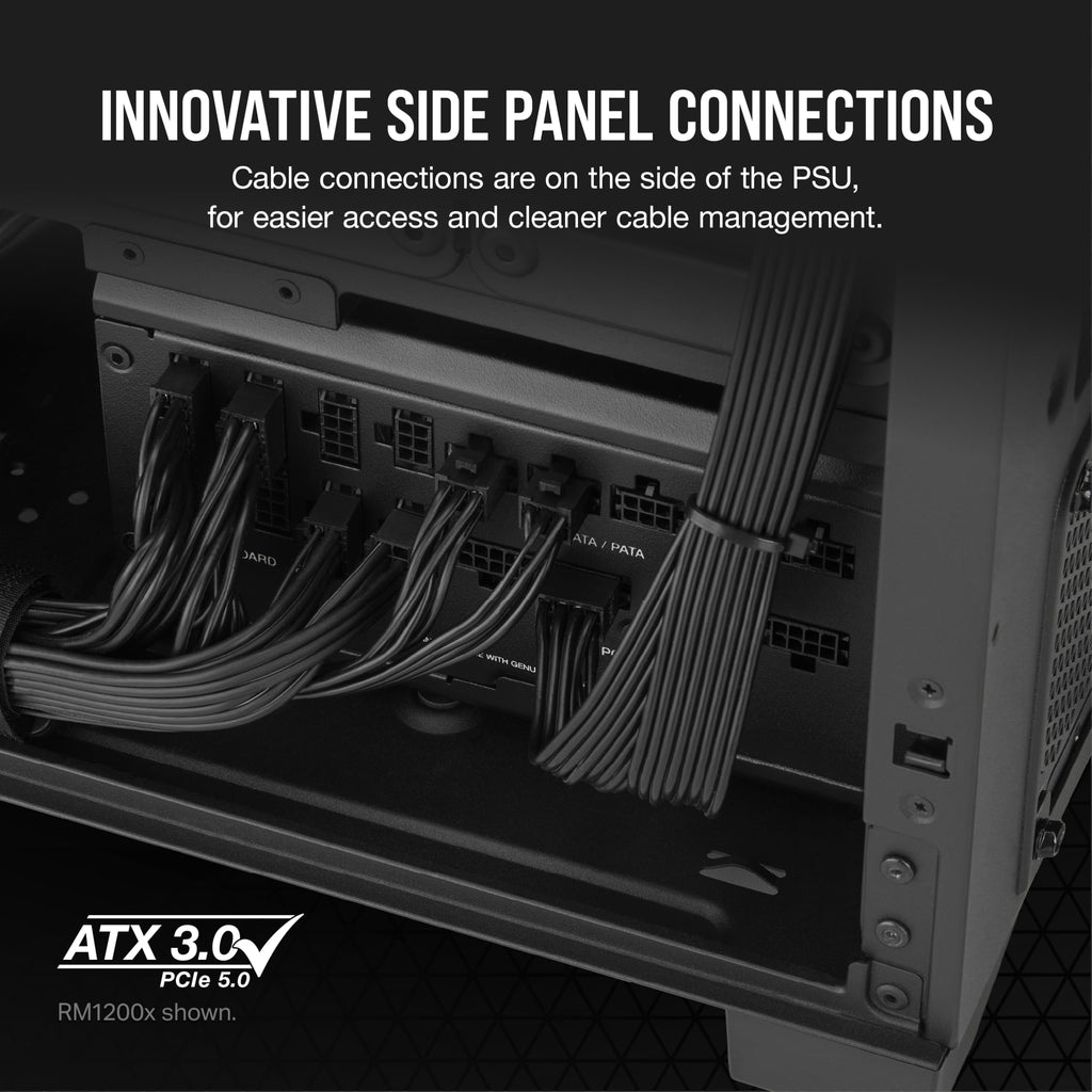 Black ATX 3.1 PCIe 5.1 Power Supply Y95256
