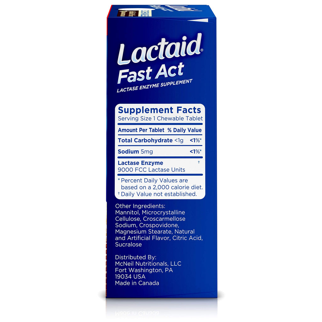 Lactose Intolerance Chewables with Lactase Enzymes, Vanilla Twist, 32 Pks of 1-ct J26459