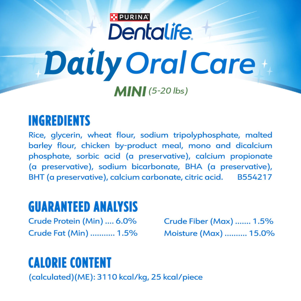 Daily Oral Care Dog Treats for Small Dogs, 58 ct T554
