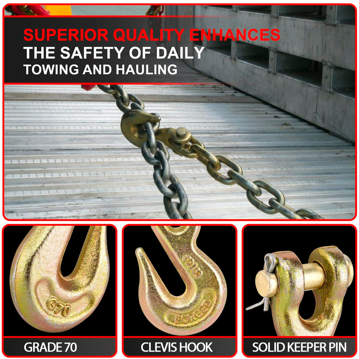 3/8 Chain Hook 10 Pack Grade 70 Grab Hooks M9121