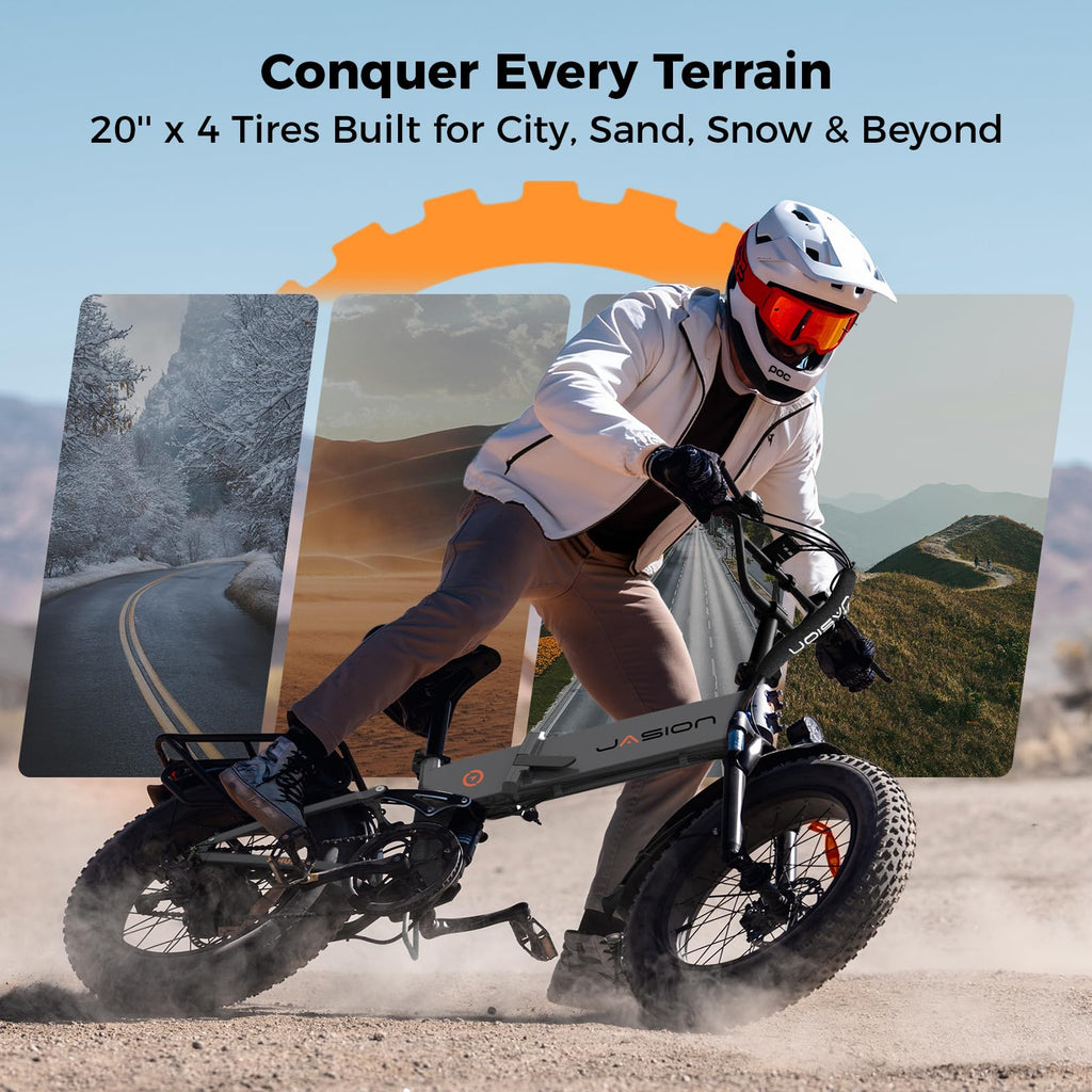 1400W 30MPH 48V 13AH Fat Tire Foldable Electric Bike W61600