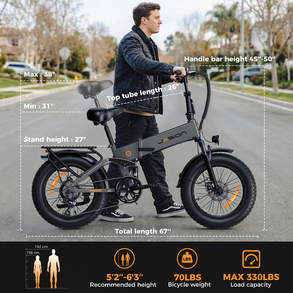 1400W 30MPH 48V 13AH Fat Tire Foldable Electric Bike W61600