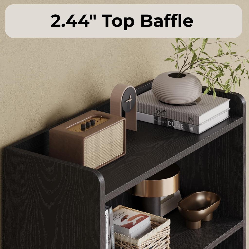 74.6" Tall 6-Tier Bookshelf with Doors U66031