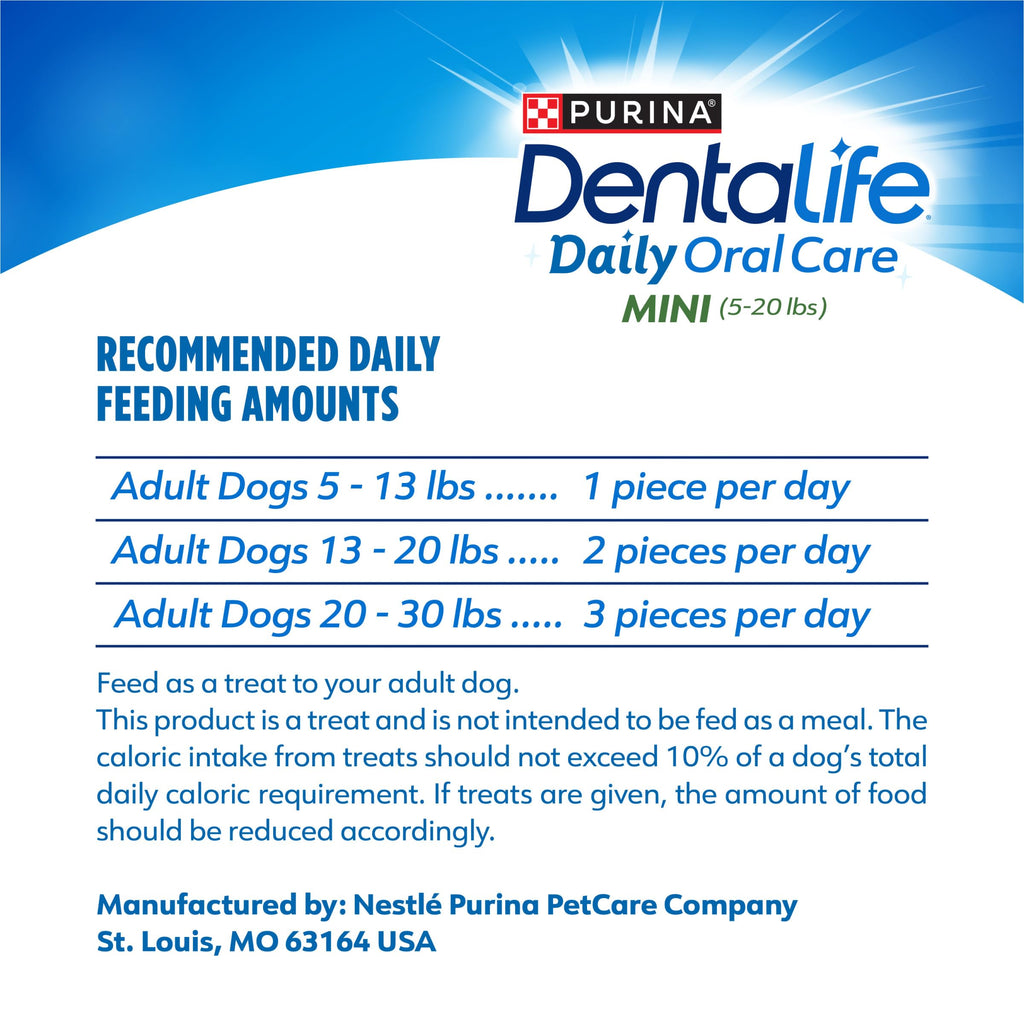 Daily Oral Care Dog Treats for Small Dogs, 58 ct T554