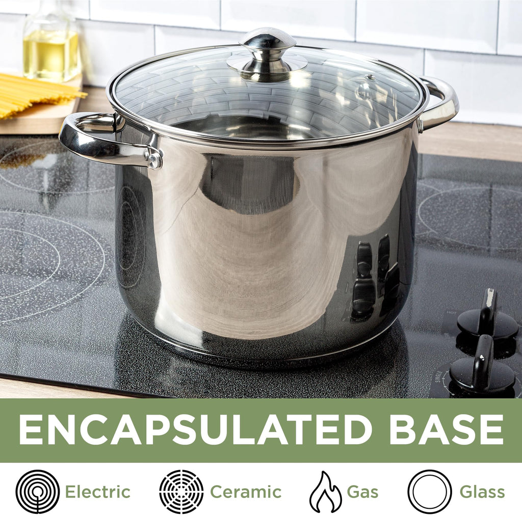 Stainless Steel 8-Quart Stock Pot with Glass Lid X846