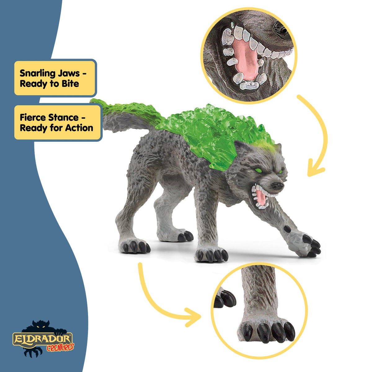 6" Stone Wolf Figurine Fantasy Animal Figure S52162