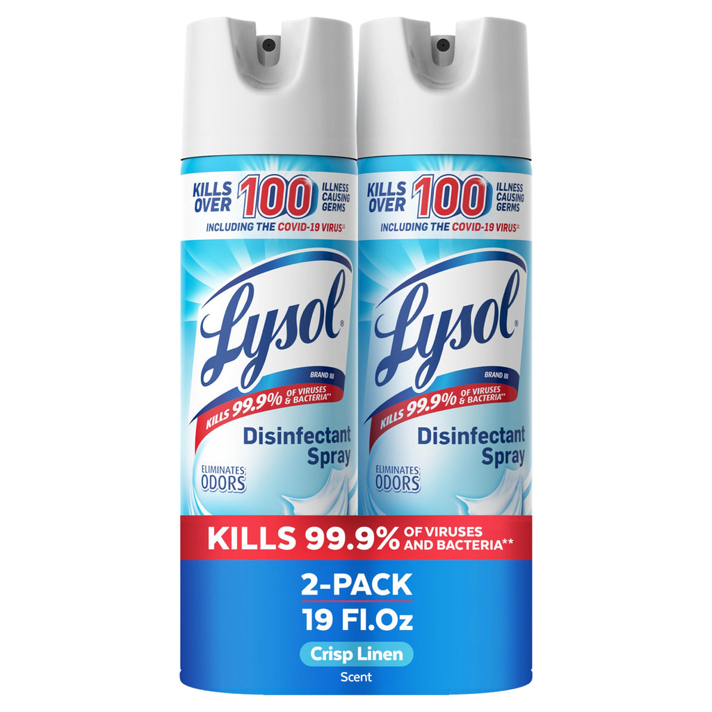 Disinfectant Spray Crisp Linen 19 oz 2 Pack S849623