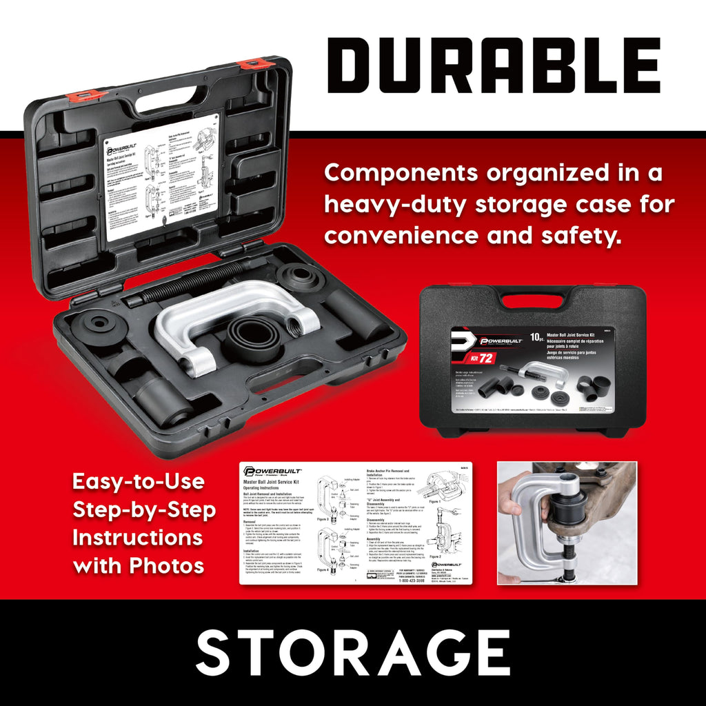 10 Piece Ball Joint Service Tool Kit with Storage Case I808428