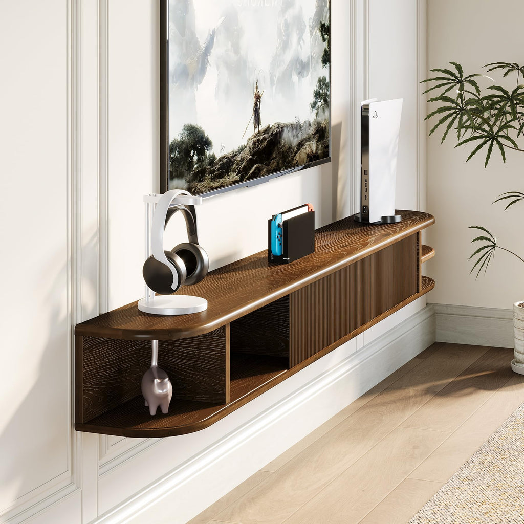 71" Solid Wood Floating TV Stand V778