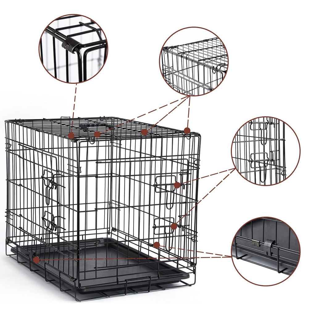 Brown Collapsible Metal Dog Crate O898