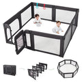 Foldable Adjustable 8-Panel Baby Playpen with Mesh N2552