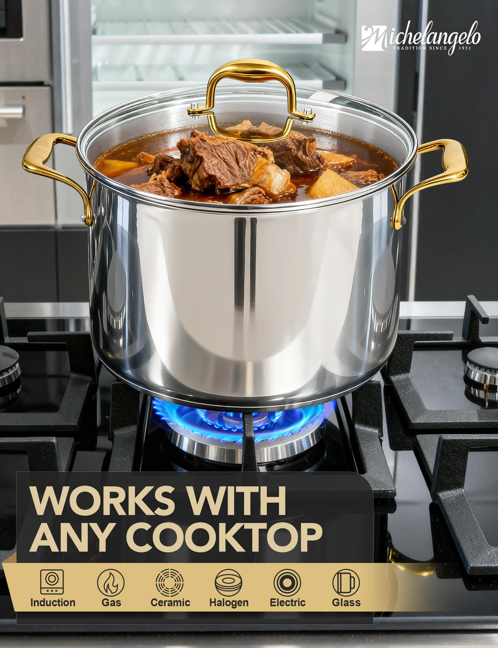 20 Quart Stainless Steel Stock Pot with Lid A291831