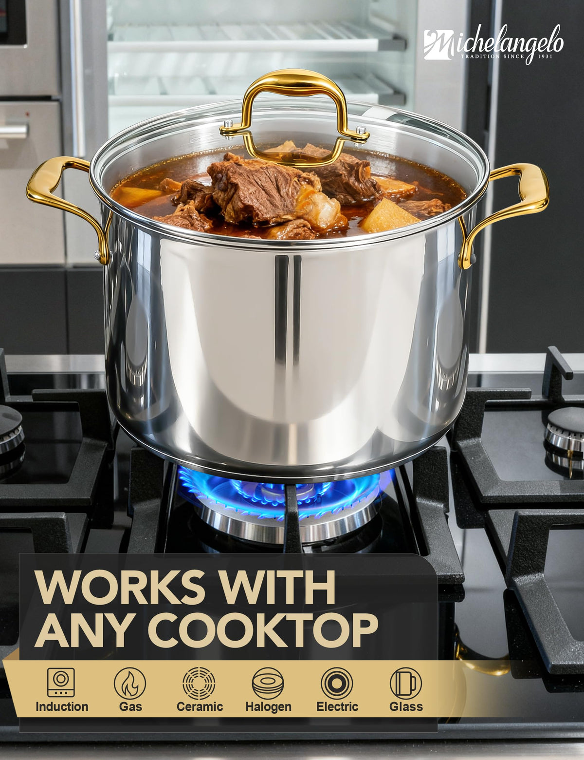 20 Quart Stainless Steel Stock Pot with Lid A291831