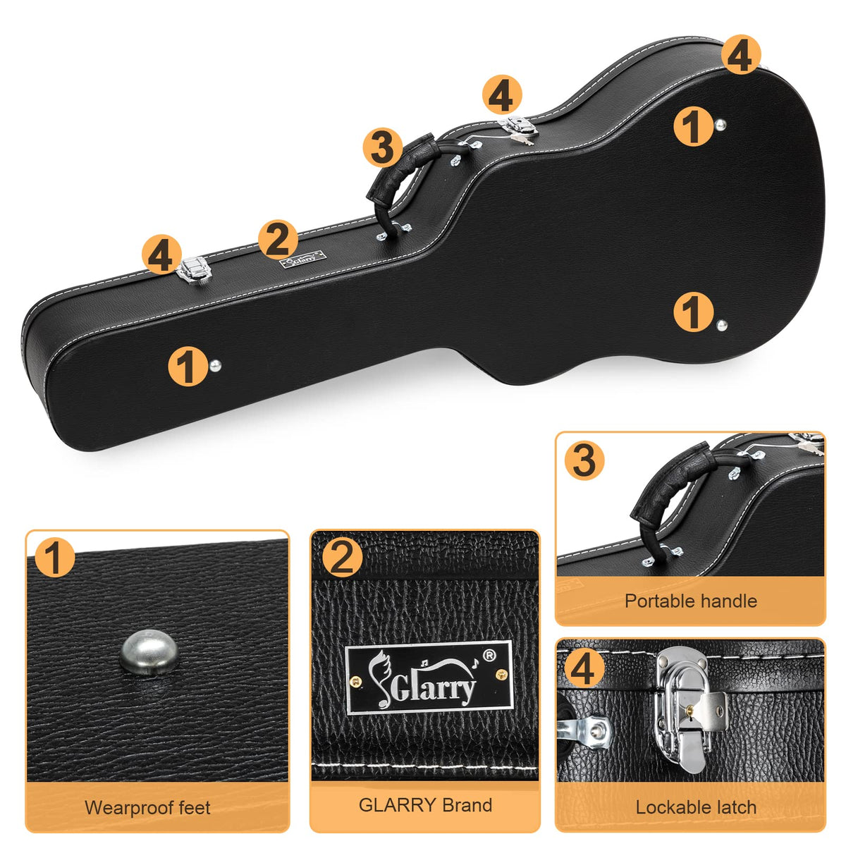 41" Acoustic Dreadnought Guitar Hardshell Case K213