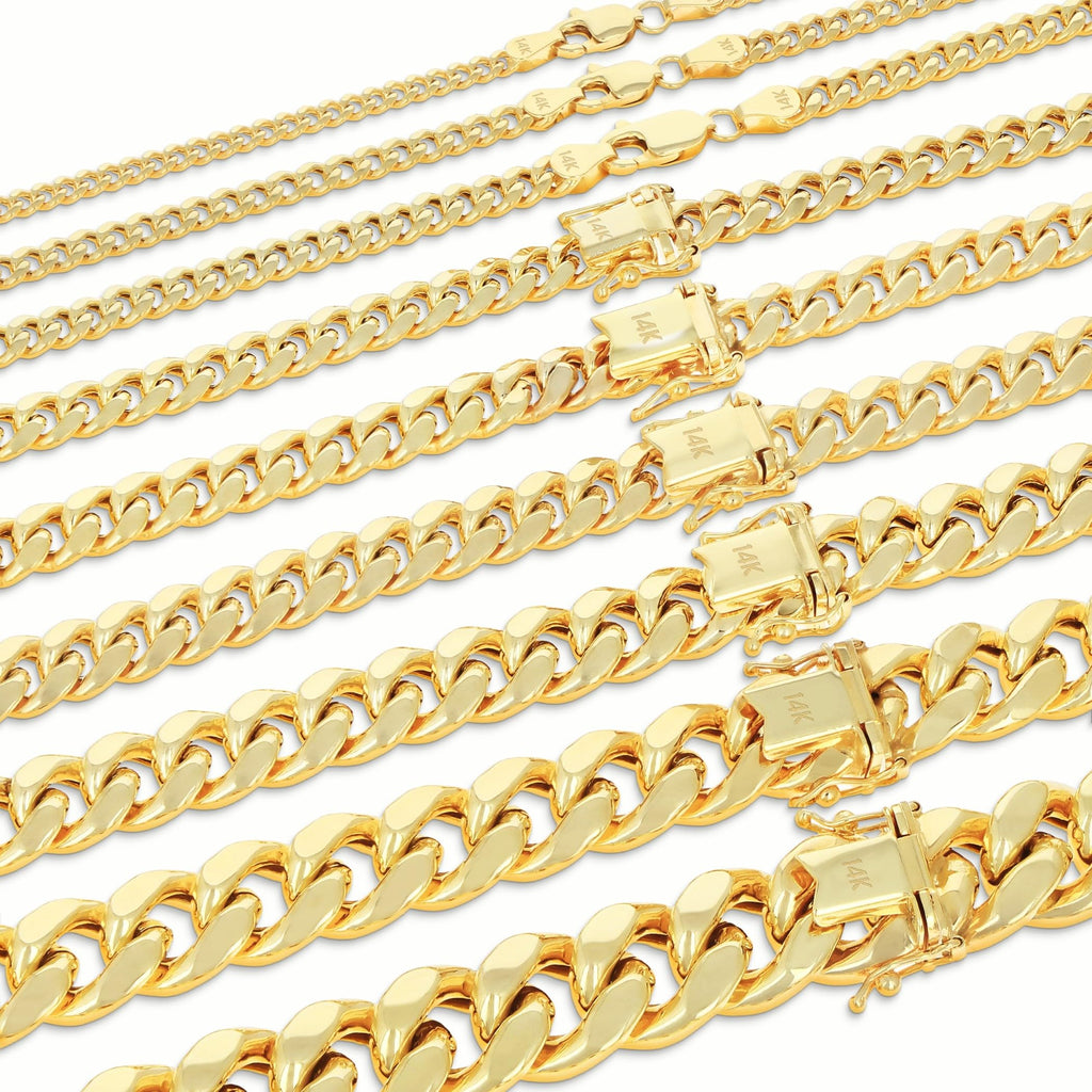 14K Yellow Gold Cuban Link Chain Necklace I135157