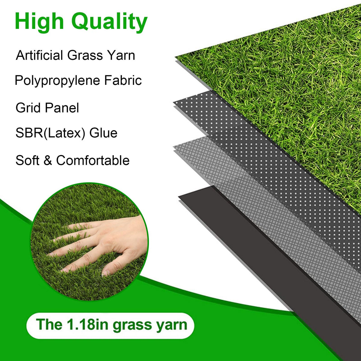 20x25 inches Artificial Grass Pad with Drainage Holes D394