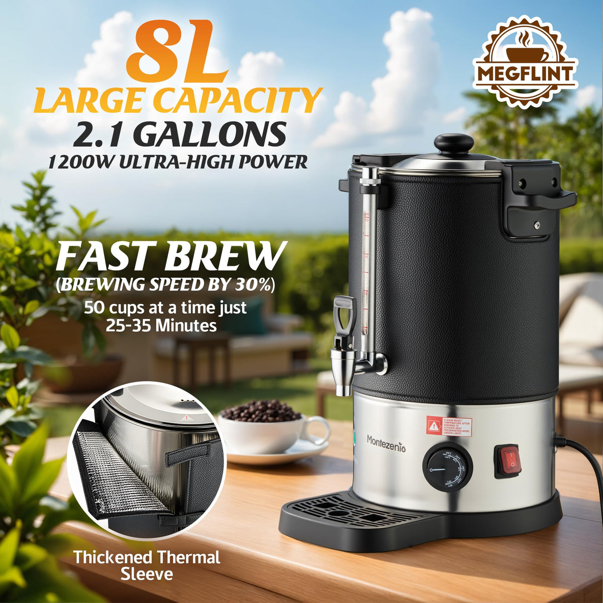 50-Cup Stainless Steel Double Insulated Coffee Urn M135