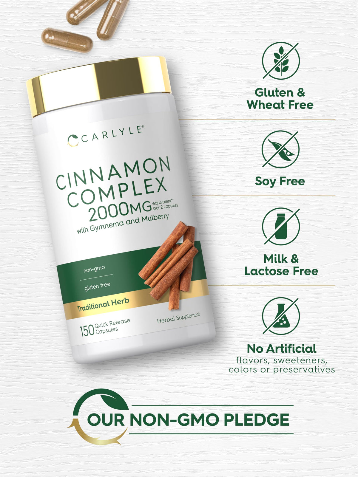 Cinnamon Complex with Gymnema and Mulberry 150 Capsules U720
