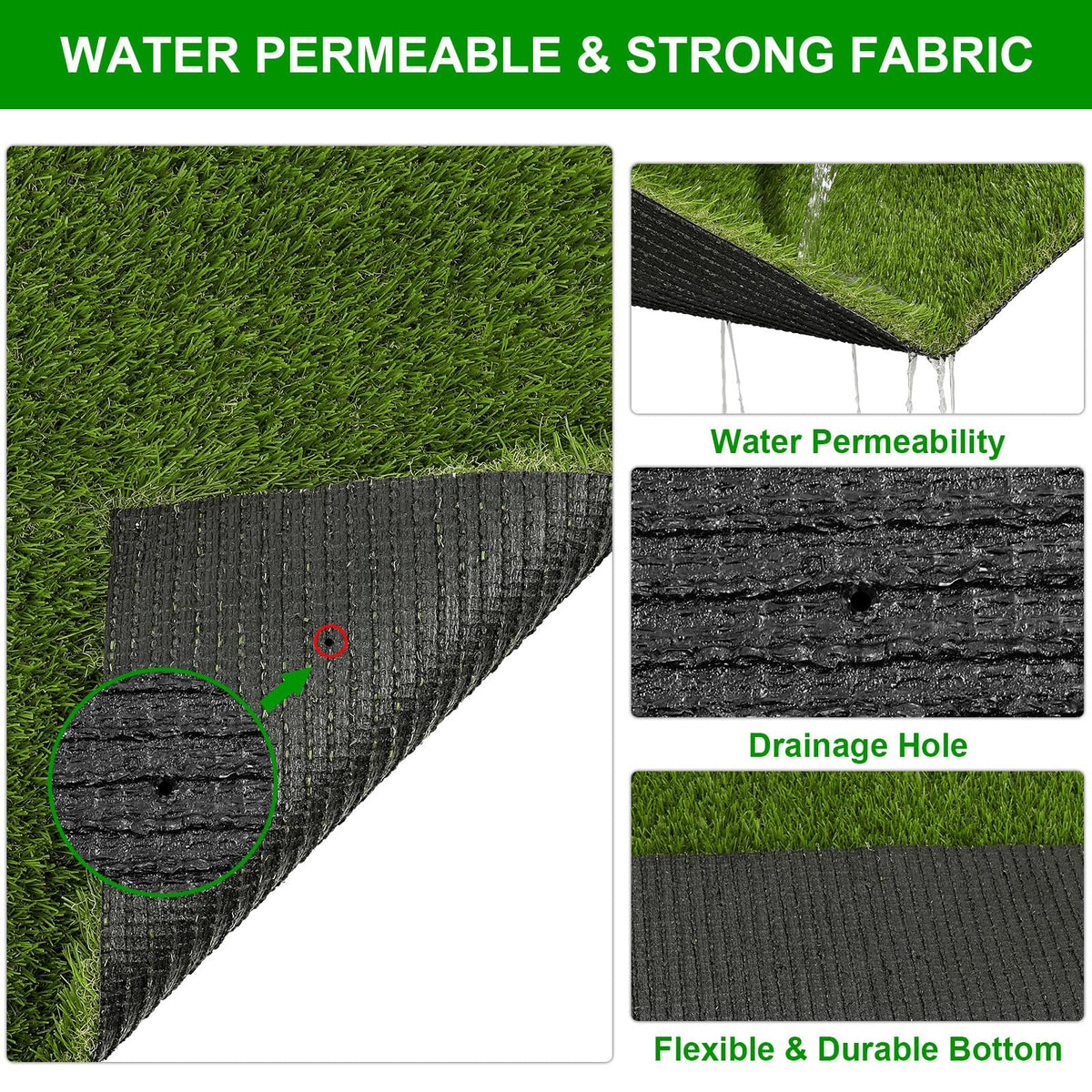 20x25 inches Artificial Grass Pad with Drainage Holes D394