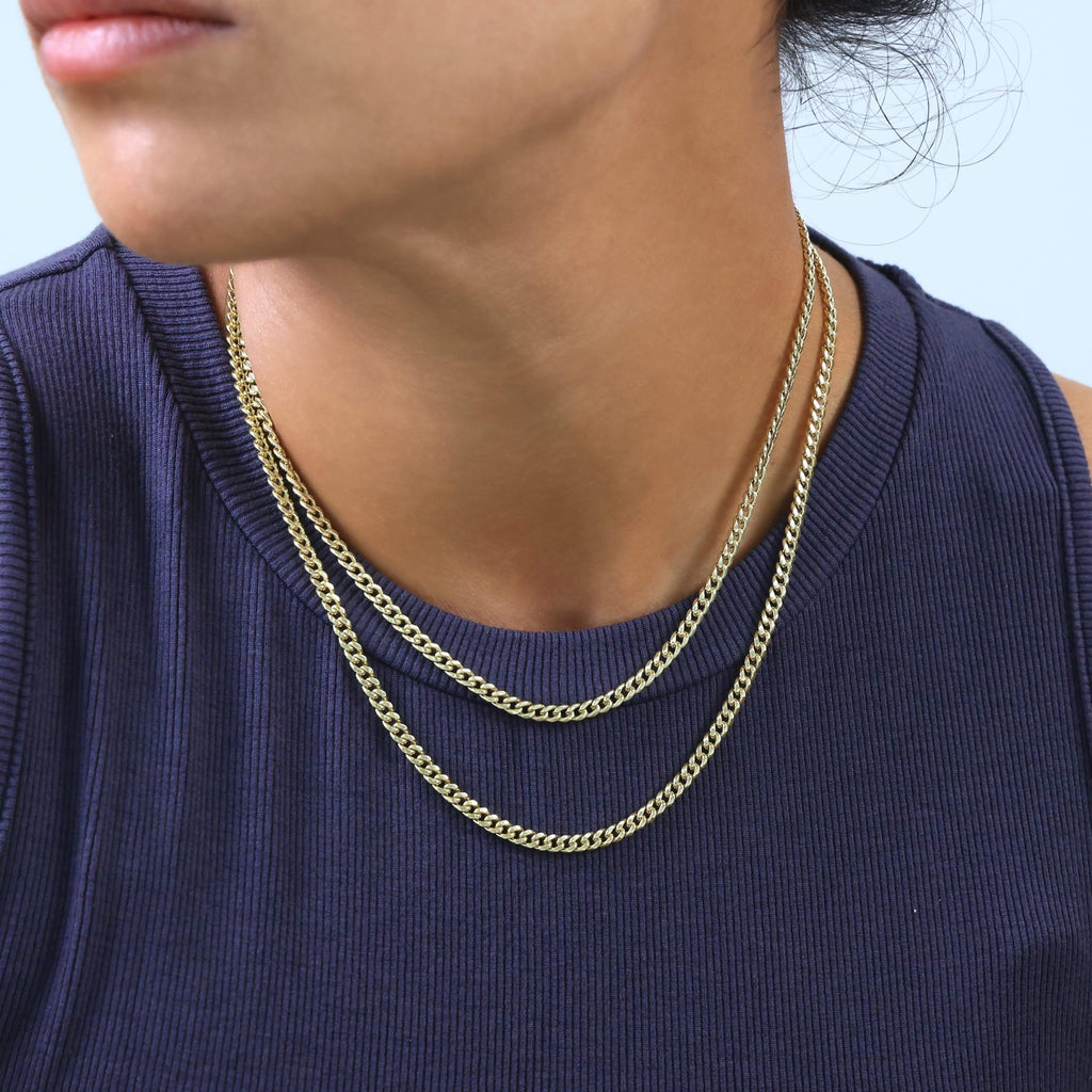 14K Yellow Gold Cuban Link Chain Necklace I135157