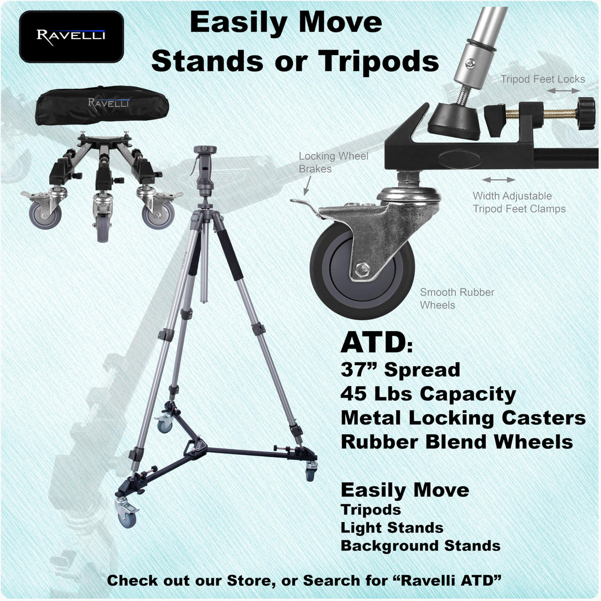 55" 65mm Video Camera Tripod with Fluid Drag Head and Carry Bag K455