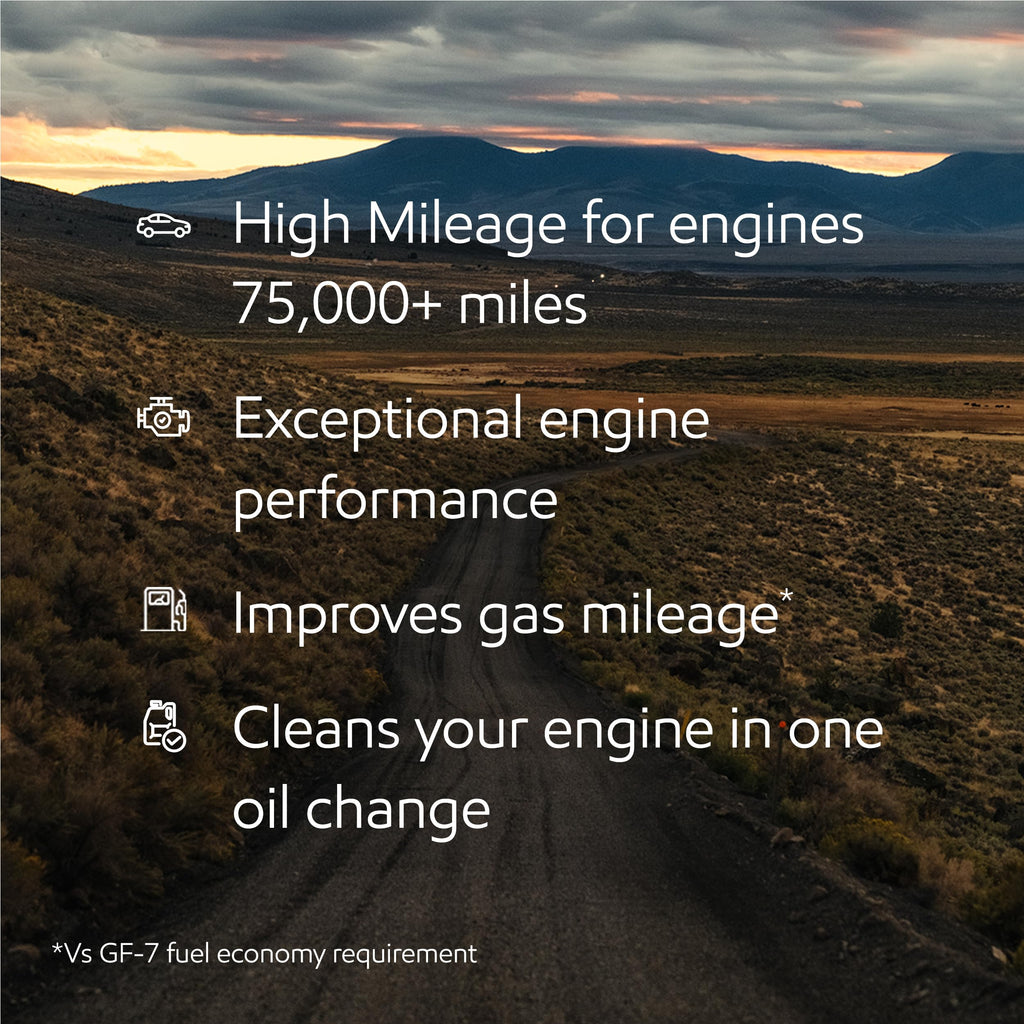 5W-30 Full Synthetic High Mileage Oil 6 Pack F196