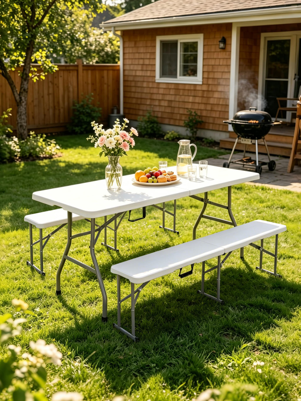 6Ft Heavy Duty Portable Plastic Folding Table K83232