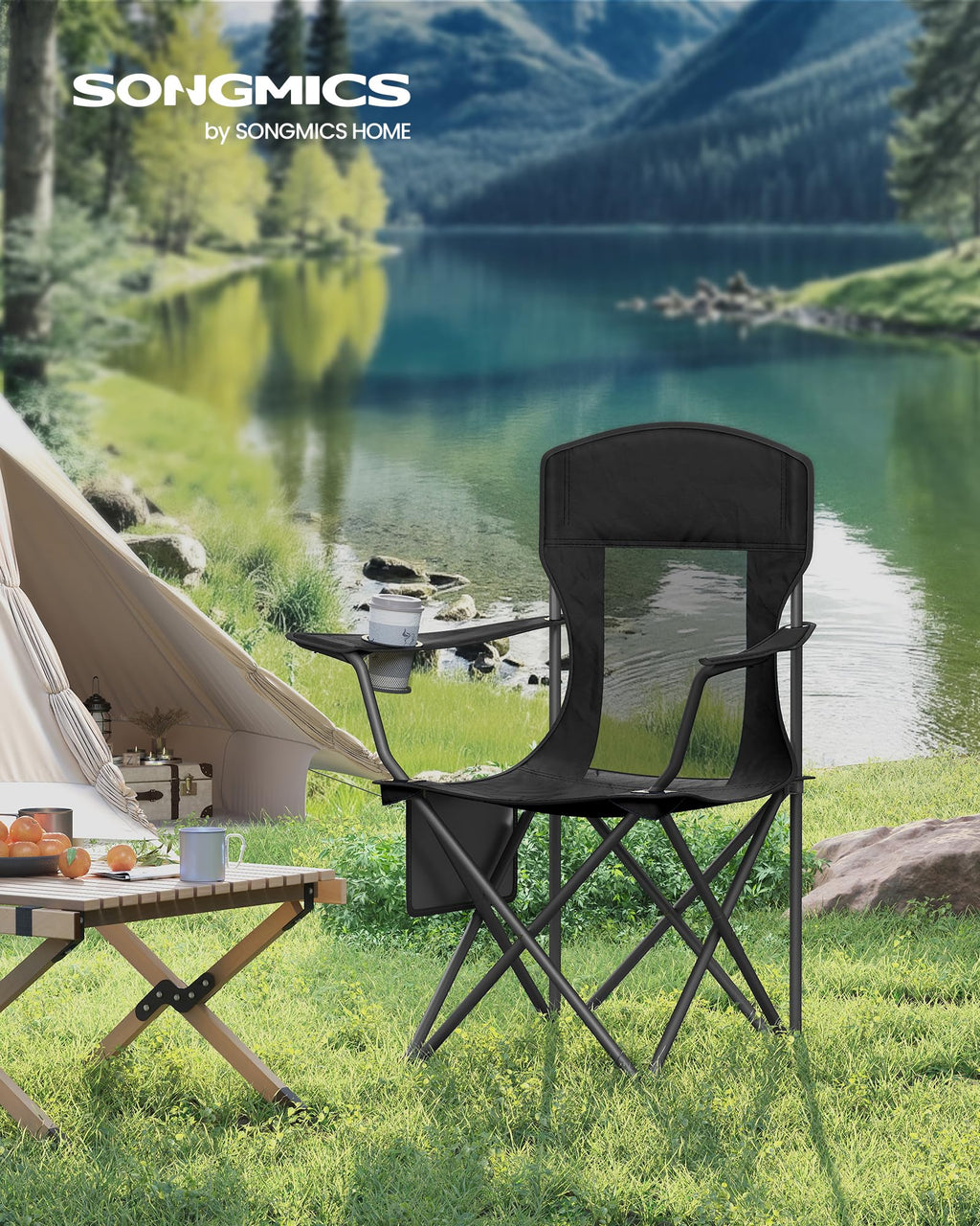 Breathable Camping Chairs, Set of 2, 330 lb Weight Capacity D636271