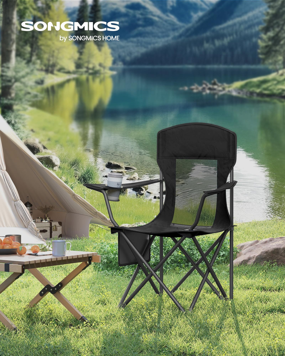 Breathable Camping Chairs, Set of 2, 330 lb Weight Capacity D636271