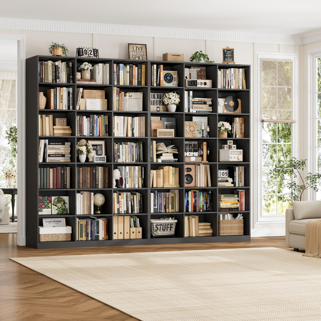 86" Triple Wide Black Bookshelf and Bookcase G688