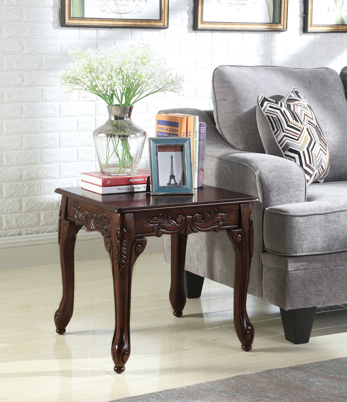 Wood End Table Dark Cherry G934