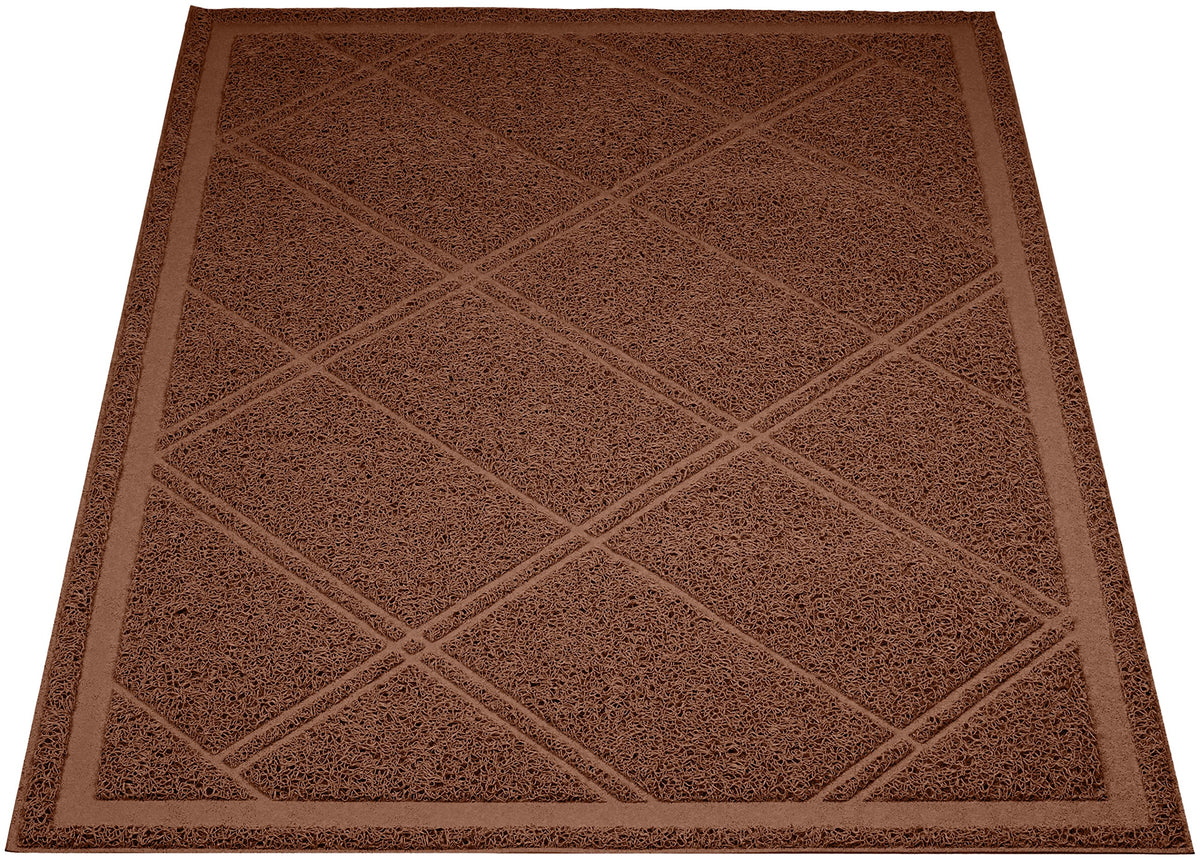 Less-Mess Cat Litter Box Mat 24" x 35" Brown M870
